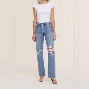 Agolde Lana Jean Mid Rise Vintage Straight Leg Denim Size 29